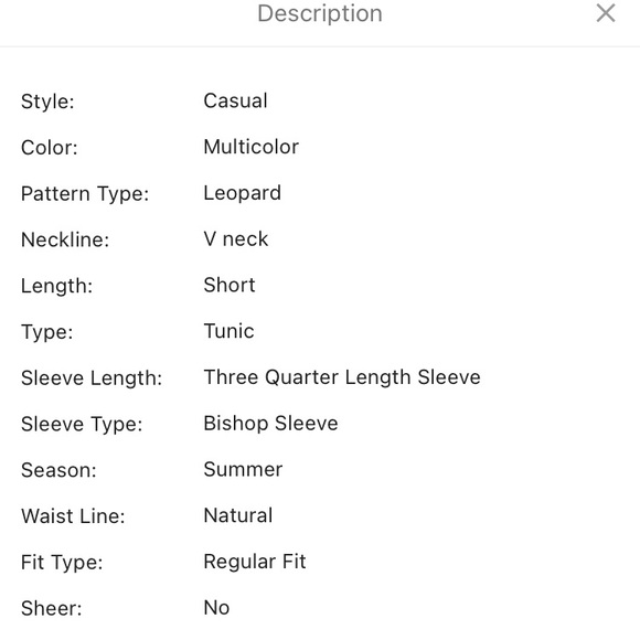 Leopard Print Lantern Sleeve Tunic Dress - Picture 3 of 9